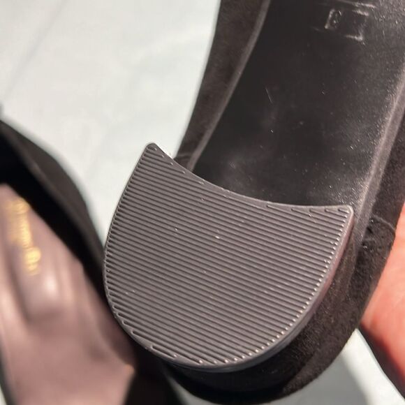 Massimo Baldi Suede Block Heels Black Size 10B.  B56 - Picture 13 of 13